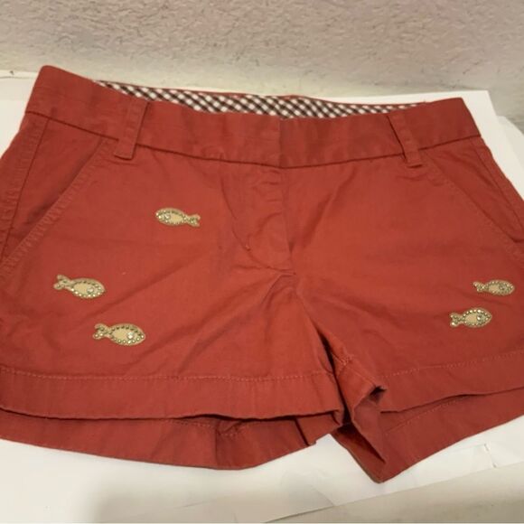 J.Crew Retail - Minnow Chino Shorts, Khaki Red, Women's, Critter Shorts, Size 4 - Picture 1 of 6